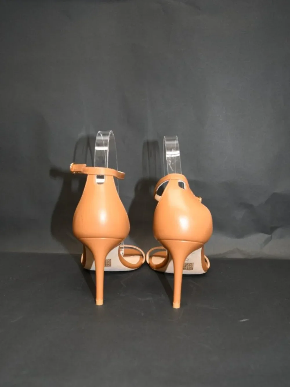 $550 STUART WEITZMAN Nudist II 75 Sandal TAN LEATHER STILETTO 9 US (PD2)